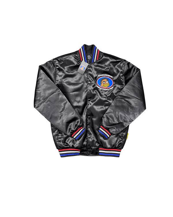 FUTUREWORLDSPORT / SATIN VARSITY — BLACK