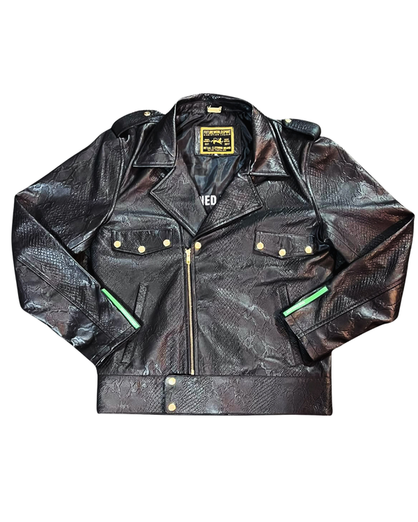 West Ghent Electric Green Biker Jacket