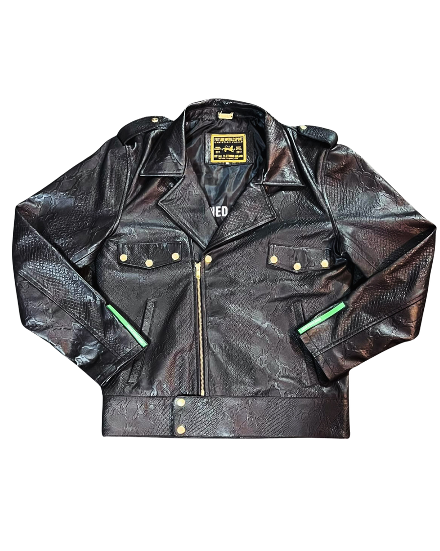 West Ghent Electric Green Biker Jacket