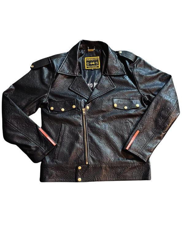 West Ghent Orange Dusk Biker Jacket
